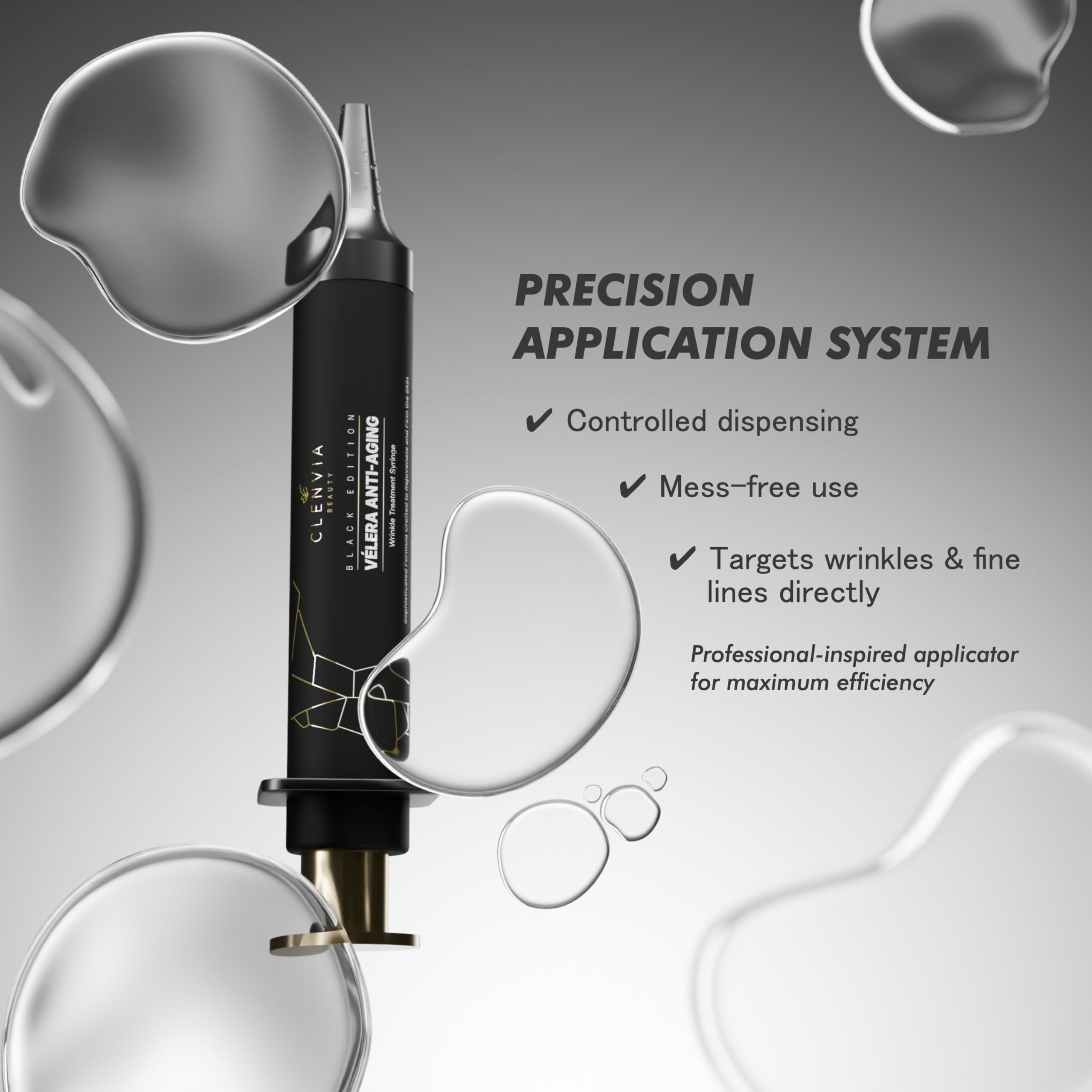 Vélera Black Edition Anti-Aging Syringe – CLENVIA Beauty | Firming & Smoothing 10ml