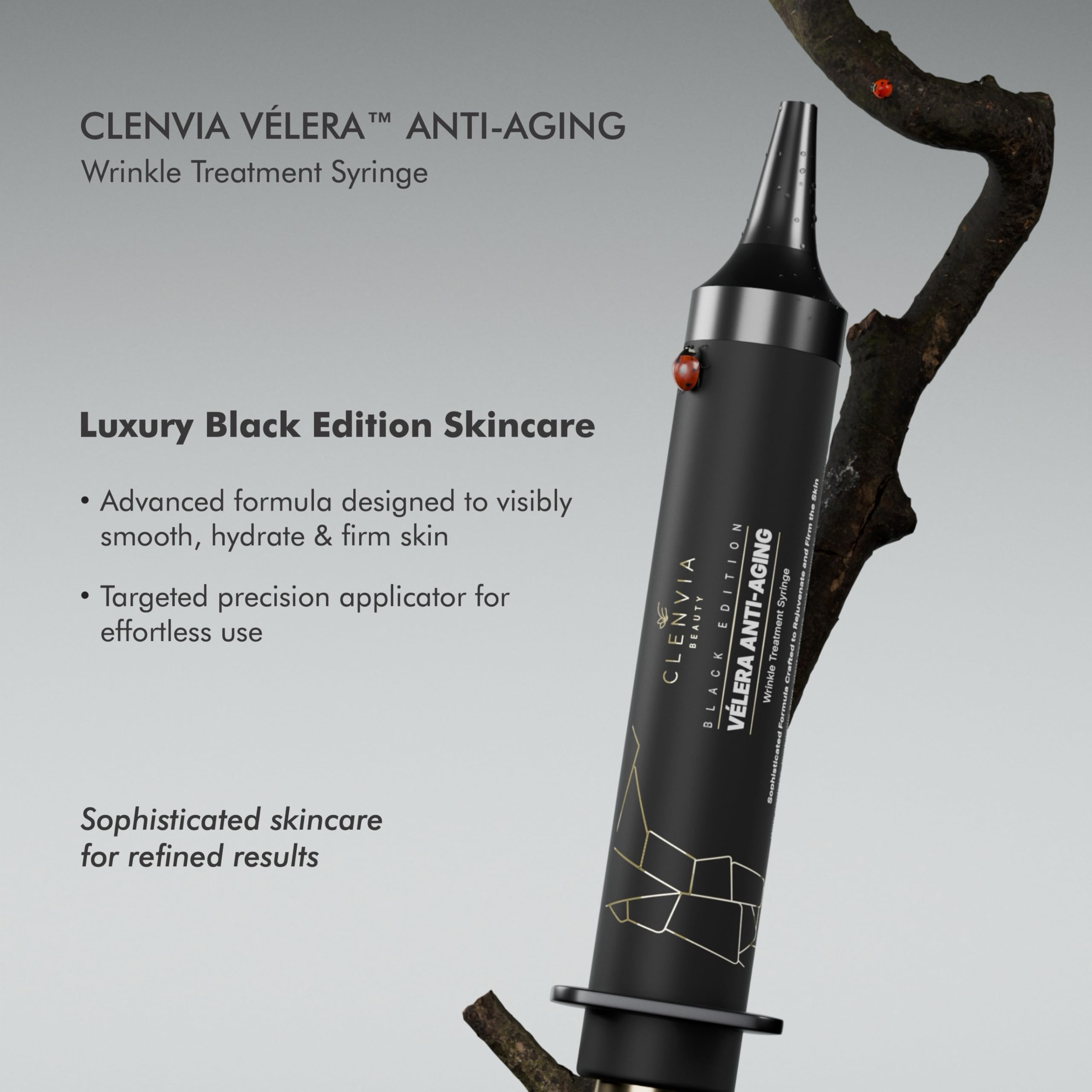 Vélera Black Edition Anti-Aging Syringe – CLENVIA Beauty | Firming & Smoothing 10ml