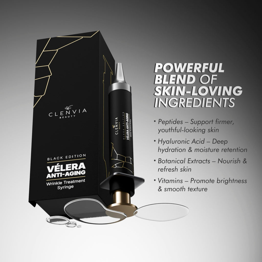 Vélera Black Edition Anti-Aging Syringe – CLENVIA Beauty | Firming & Smoothing 10ml