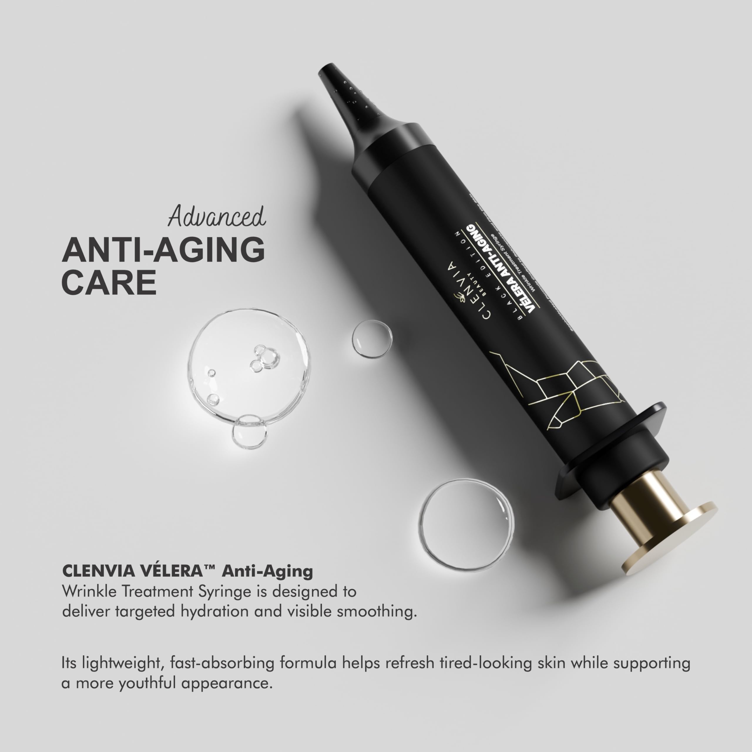 Vélera Black Edition Anti-Aging Syringe – CLENVIA Beauty | Firming & Smoothing 10ml