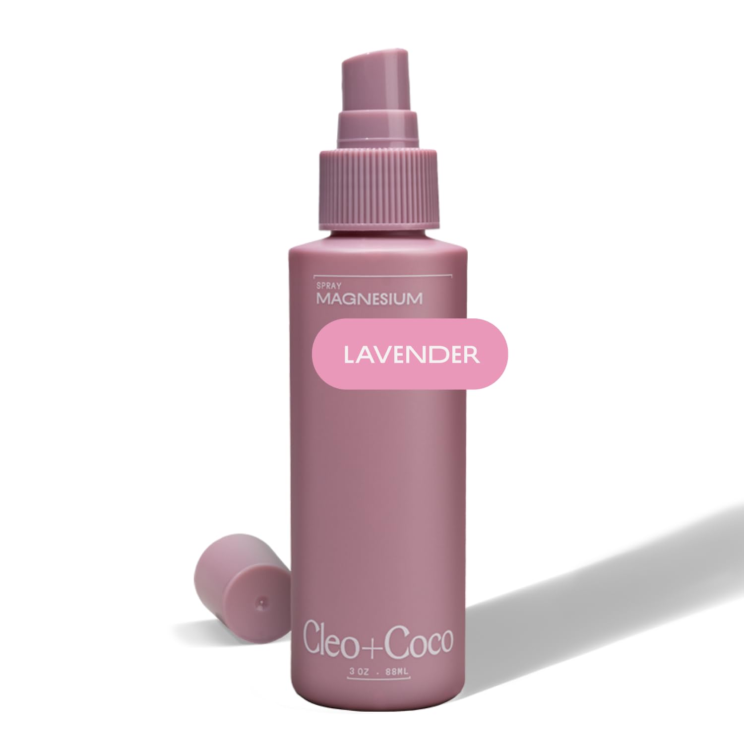 Cleo + Coco Functional Magnesium Lavender Spray for Sleep (3.0 oz) – Aluminum-Free, Vegan, Multi-Use Deodorant & Soothing Body Spray