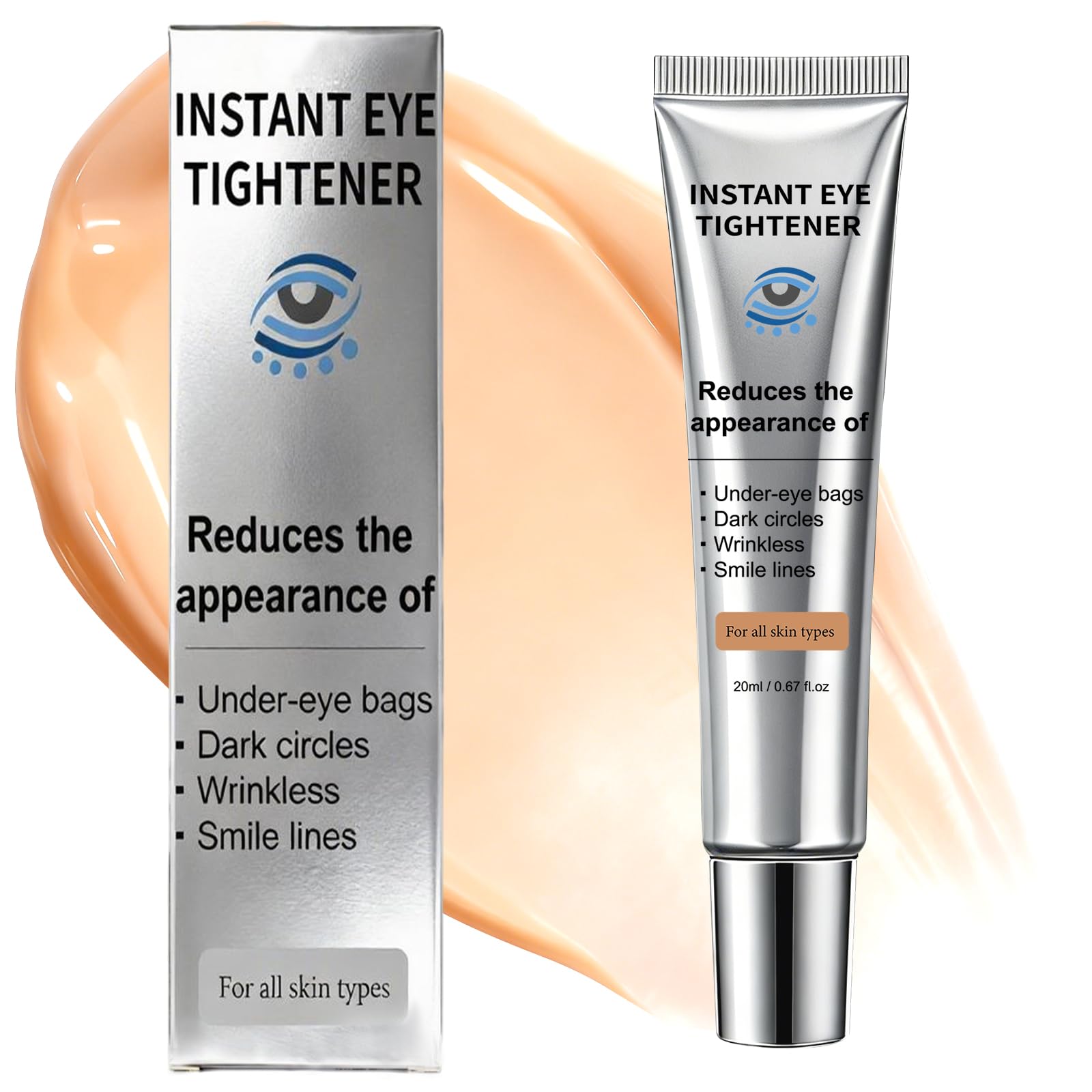 CLERVUN Instant Under Eye Lift Serum – Lightweight Eye Tightener (0.7 fl oz)