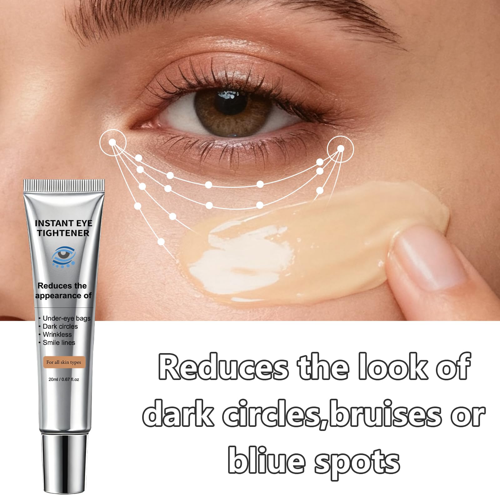 CLERVUN Instant Under Eye Lift Serum – Lightweight Eye Tightener (0.7 fl oz)