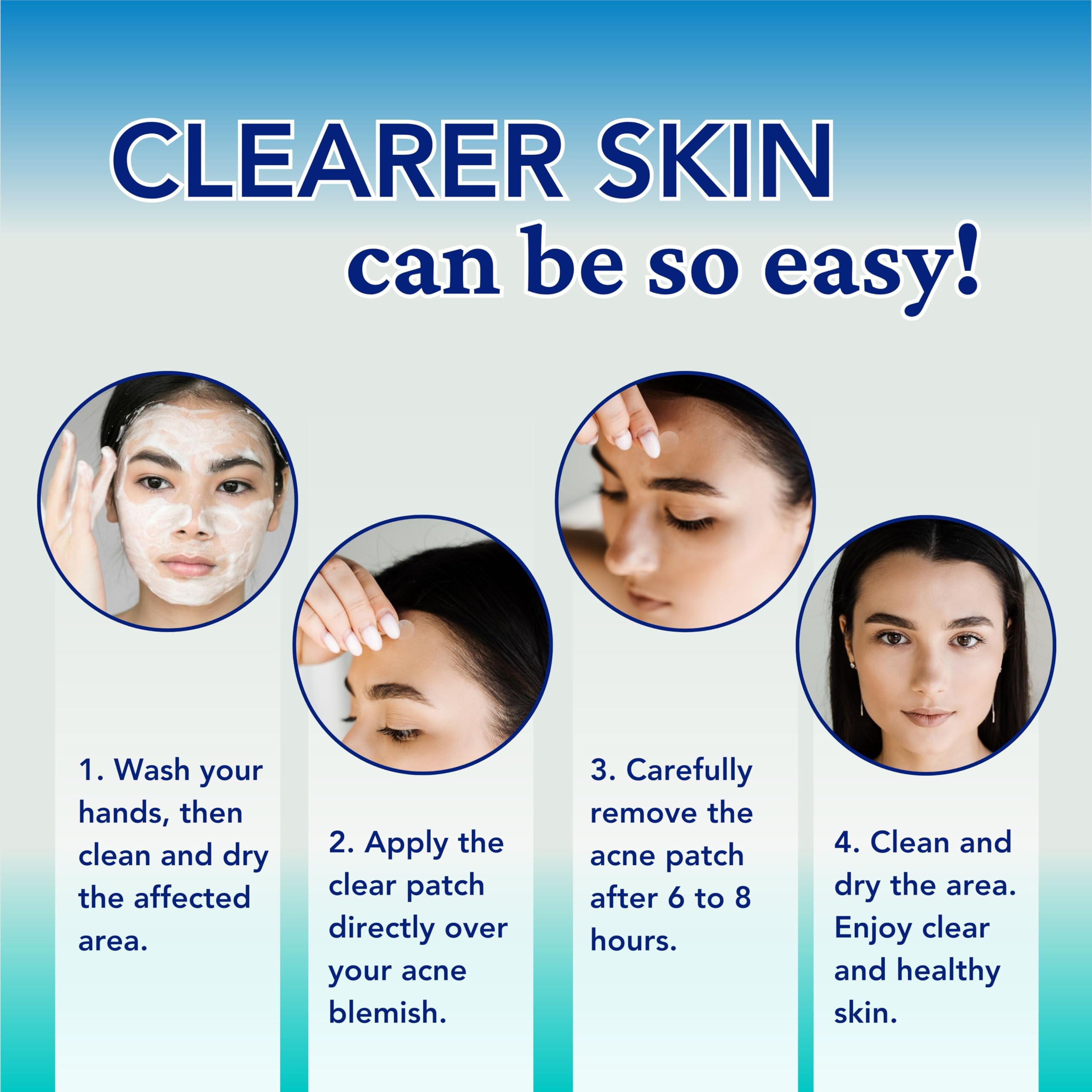CLERZENA Clear Pimple Patches for Face – Hydrocolloid Acne Dots with Salicylic Acid, Tea Tree, Calendula