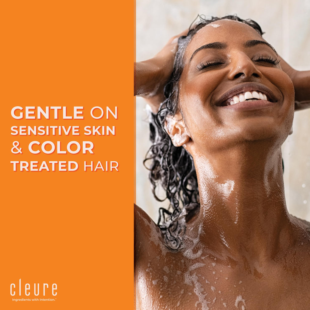 Cleure Sulfate-Free Shampoo & Fragrance-Free Conditioner Set for Sensitive Skin | 12 oz x 2