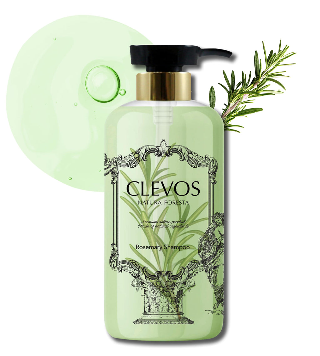 Clevos Natura Foresta Rosemary Shampoo – Organic, Hypoallergenic, Sulfate-Free, EWG Verified, BDIH Certified (530ml)