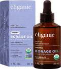 Cliganic Organic Borage Seed Oil for Face — 100% Pure, Cold-Pressed, Non-GMO (1 oz)
