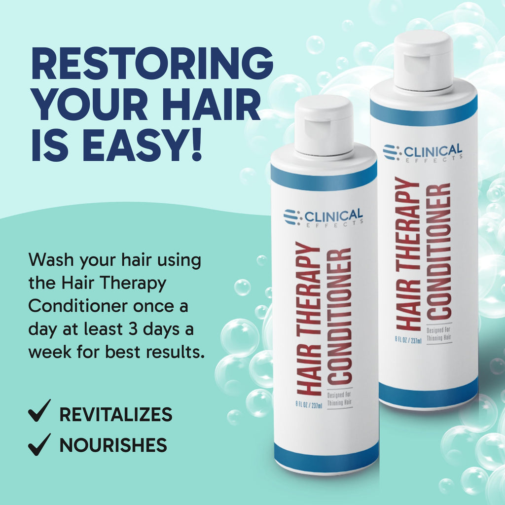 Clinical Effects Hair Therapy Conditioner – Deep Conditioning with Biotin, Saw Palmetto & Panthenol | For Men & Women | Made in USA | 8 fl oz