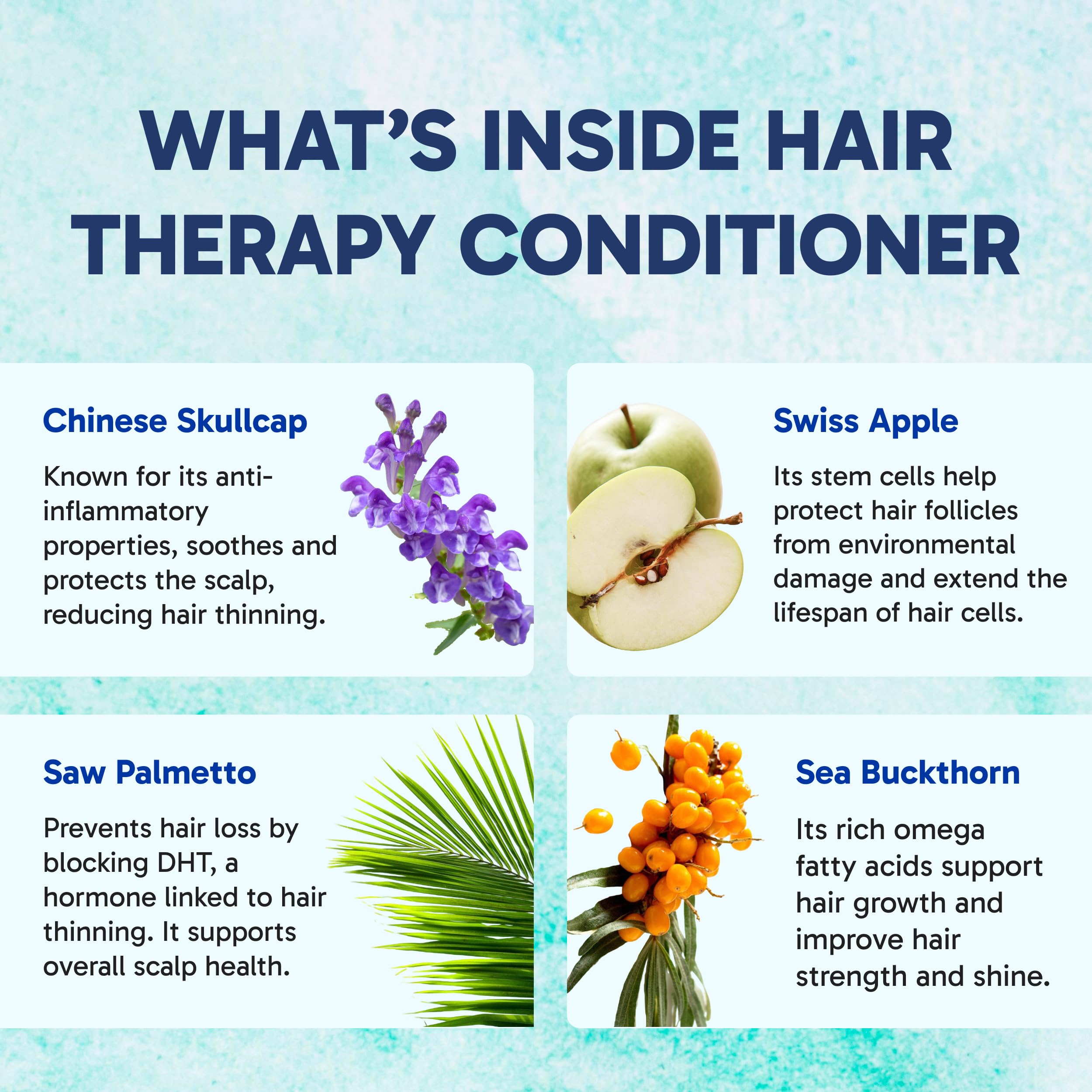 Clinical Effects Hair Therapy Conditioner – Deep Conditioning with Biotin, Saw Palmetto & Panthenol | For Men & Women | Made in USA | 8 fl oz