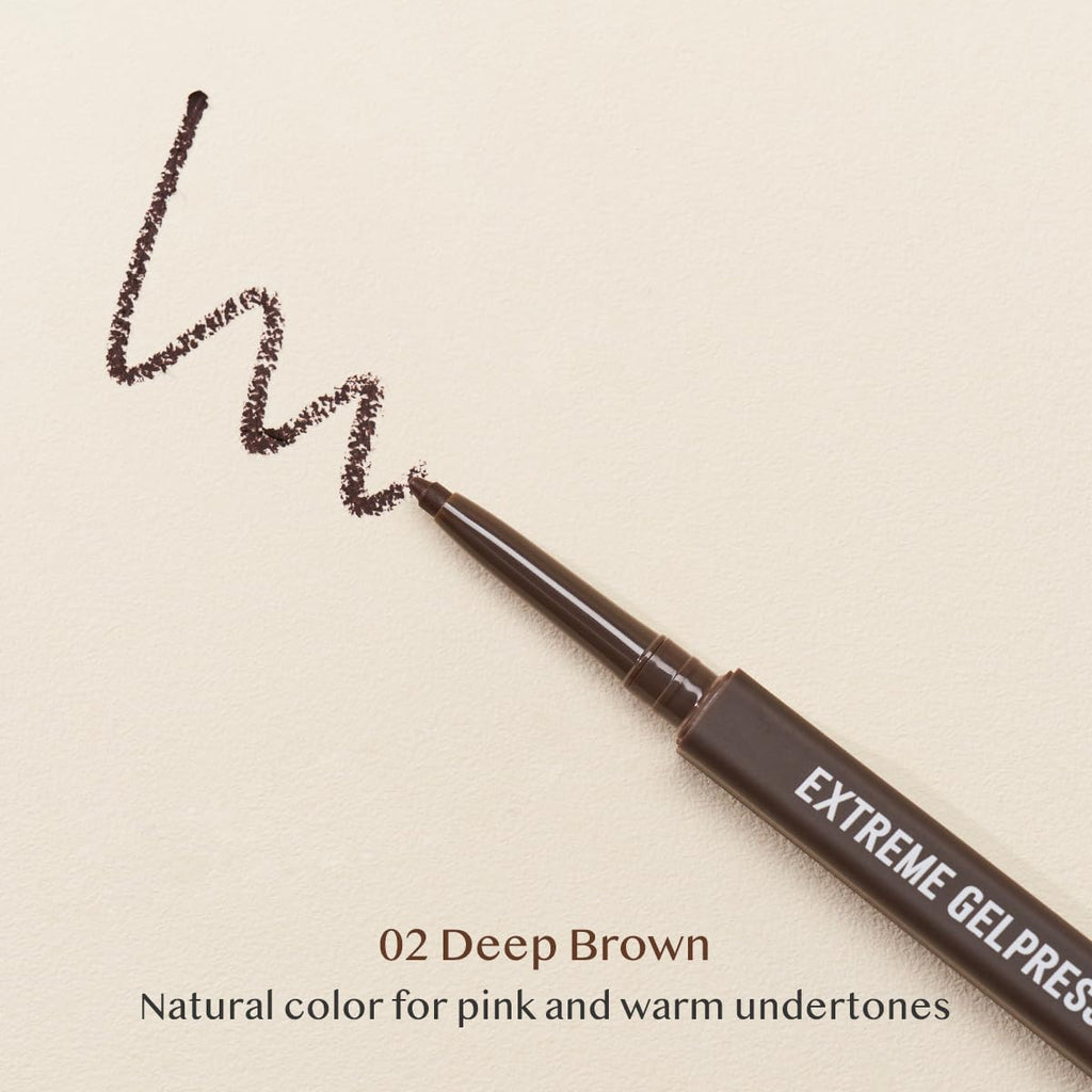 CLIO Extreme Gelpresso Pencil Eyeliner | Smudge-Proof, Waterproof, Long-Lasting | 6 Shades (Deep Brown 002)