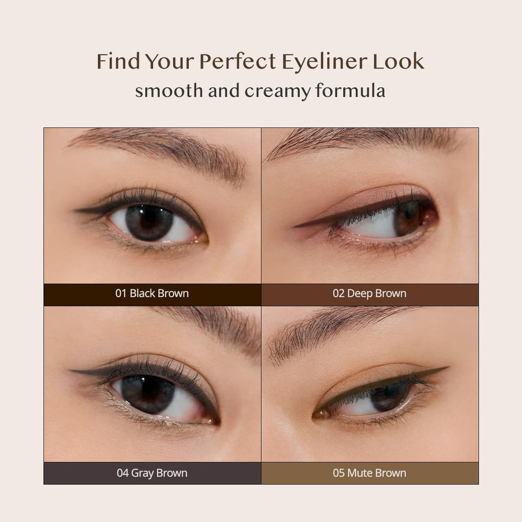 CLIO Extreme Gelpresso Pencil Eyeliner | Smudge-Proof, Waterproof, Long-Lasting | 6 Shades (Deep Brown 002)