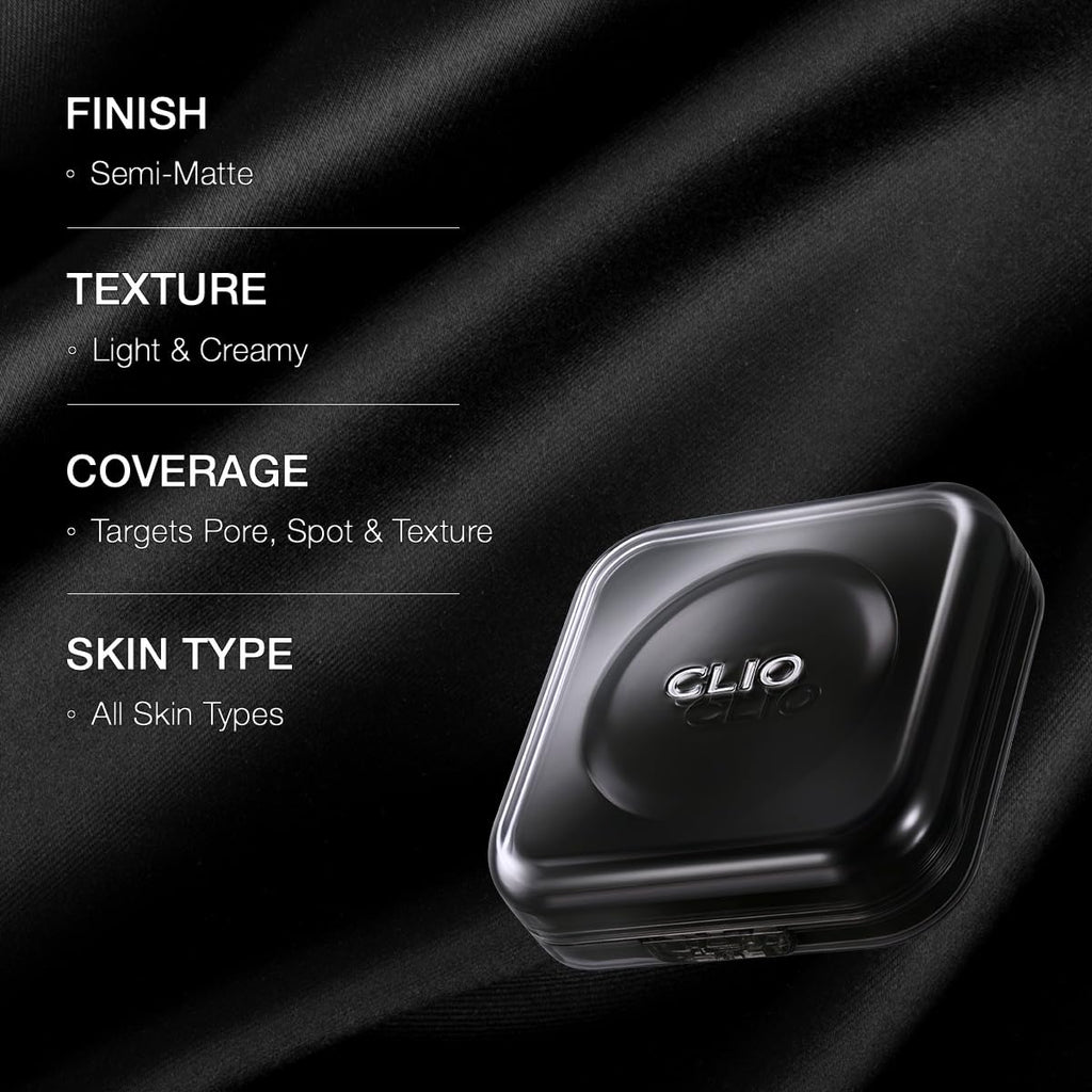 CLIO PROFESSIONAL Kill Cover Founwear Cushion Foundation – Flawless Full Coverage, Matte Finish (21N Linen)