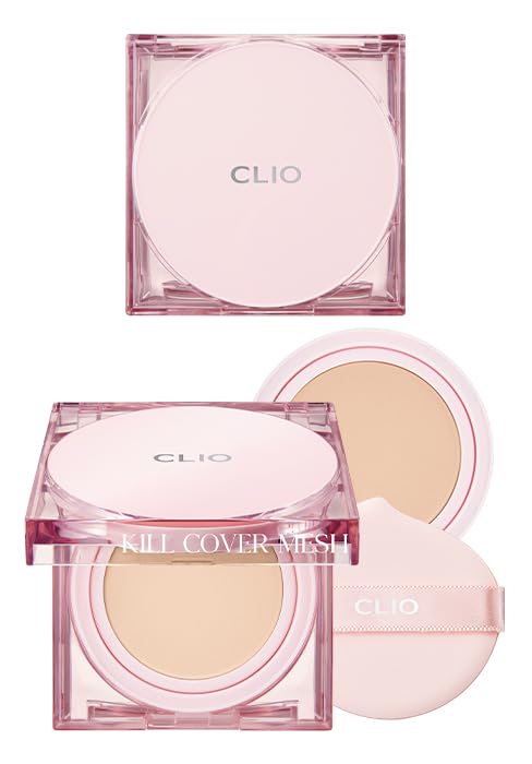 CLIO Kill Cover Mesh Glow Cushion Foundation – Refills Included (21N Linen)