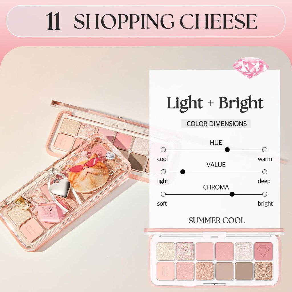 CLIO PRO EYE PALETTE AIR — 11-Shade Versatile Eyeshadow Palette