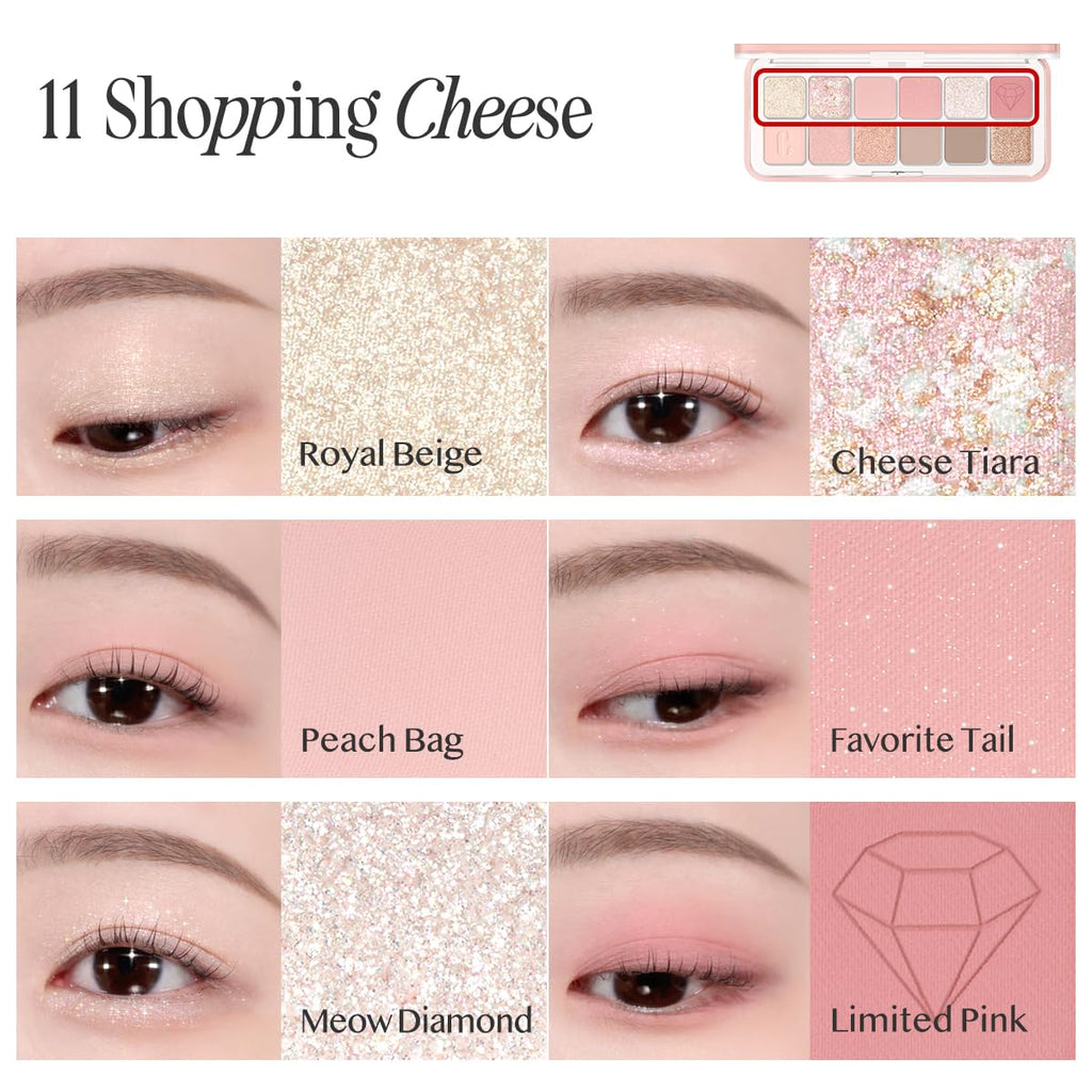 CLIO PRO EYE PALETTE AIR — 11-Shade Versatile Eyeshadow Palette