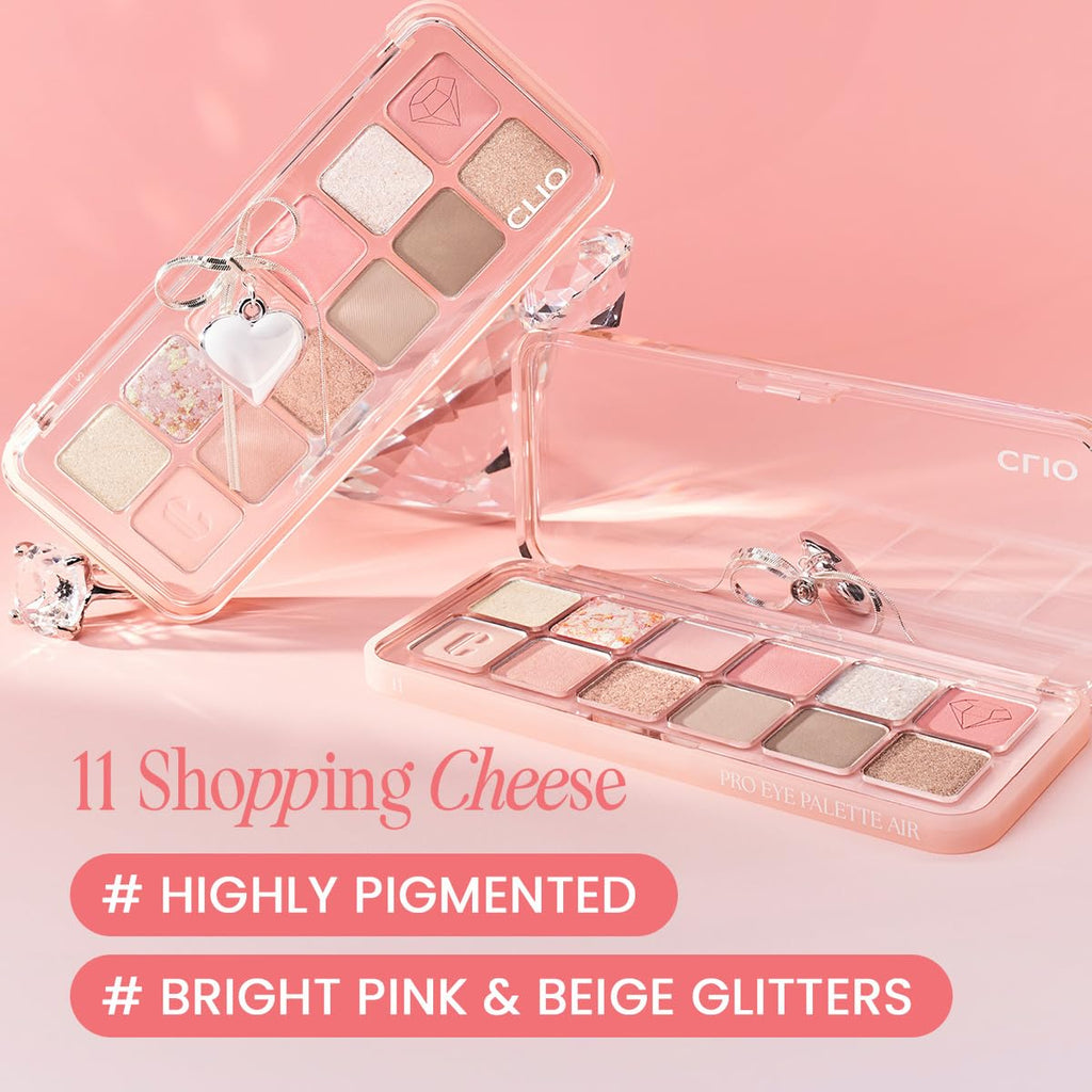CLIO PRO EYE PALETTE AIR — 11-Shade Versatile Eyeshadow Palette