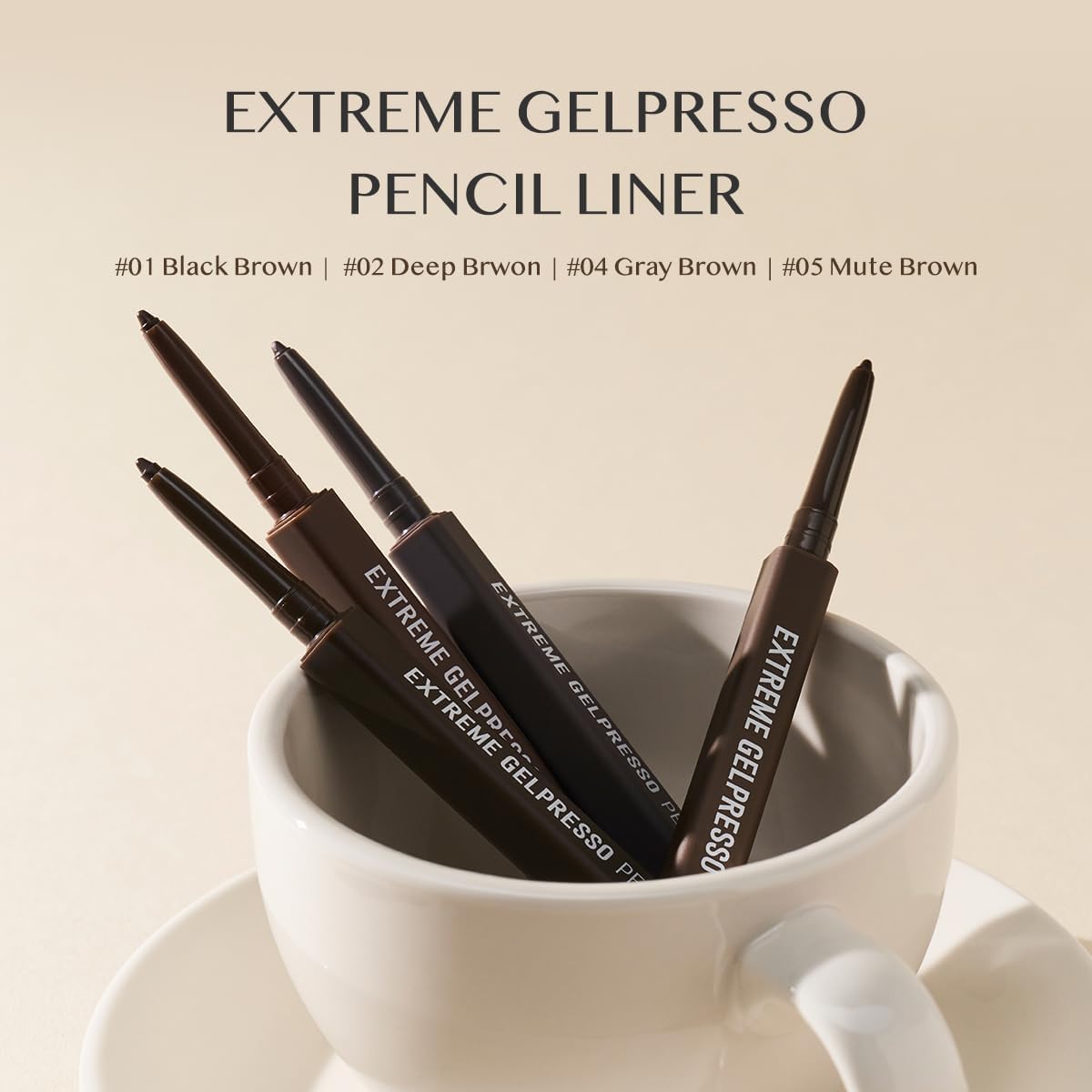CLIO PROFESSIONAL Extreme Gelpresso Pencil Eyeliner – Waterproof, Smudge-Proof, 6 Shades