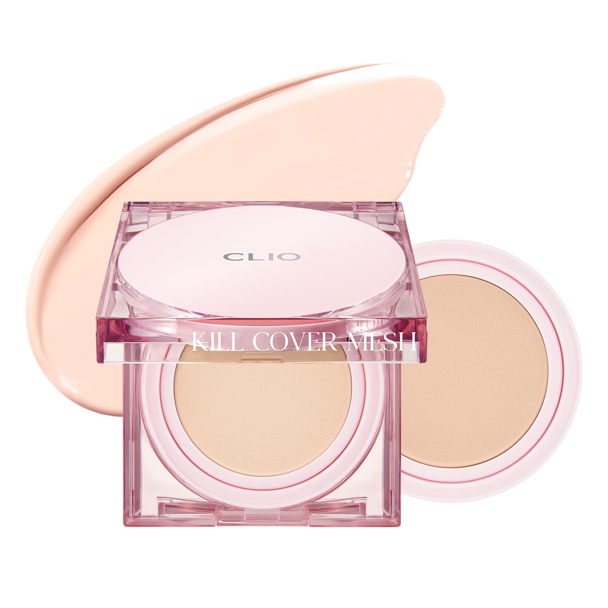 CLIO Kill Cover Mesh Glow Cushion Foundation – Refill Included, 21C Lingerie, Glass Skin Glow