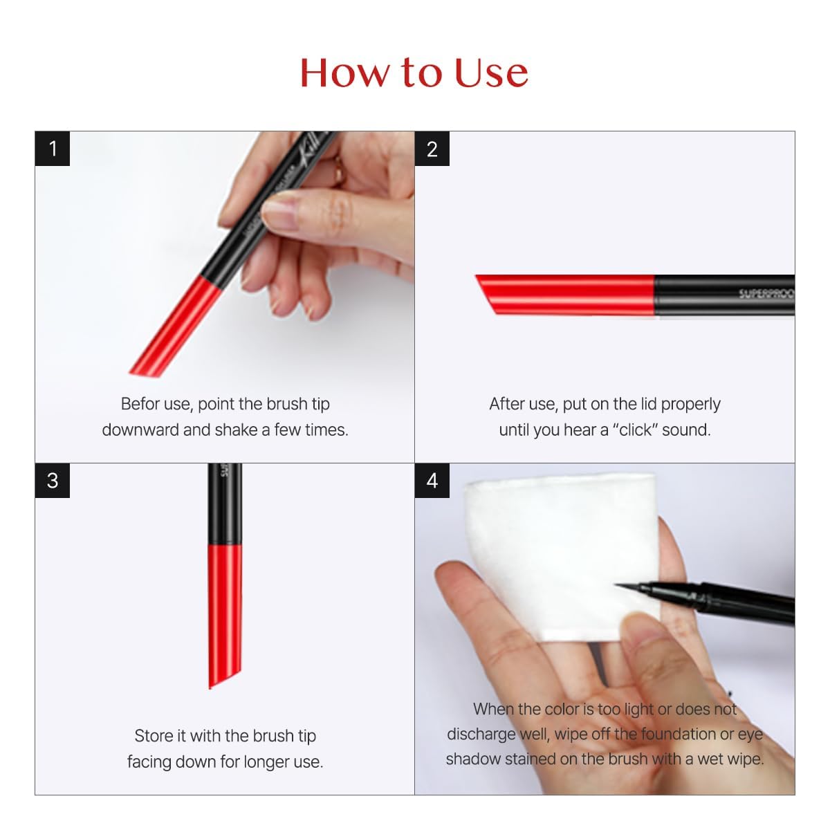 CLIO PROFESSIONAL Superproof Pen Liquid Eyeliner – Precision Tip, Smudge-Resistant, Long-Lasting Color (002 Brown NEW)