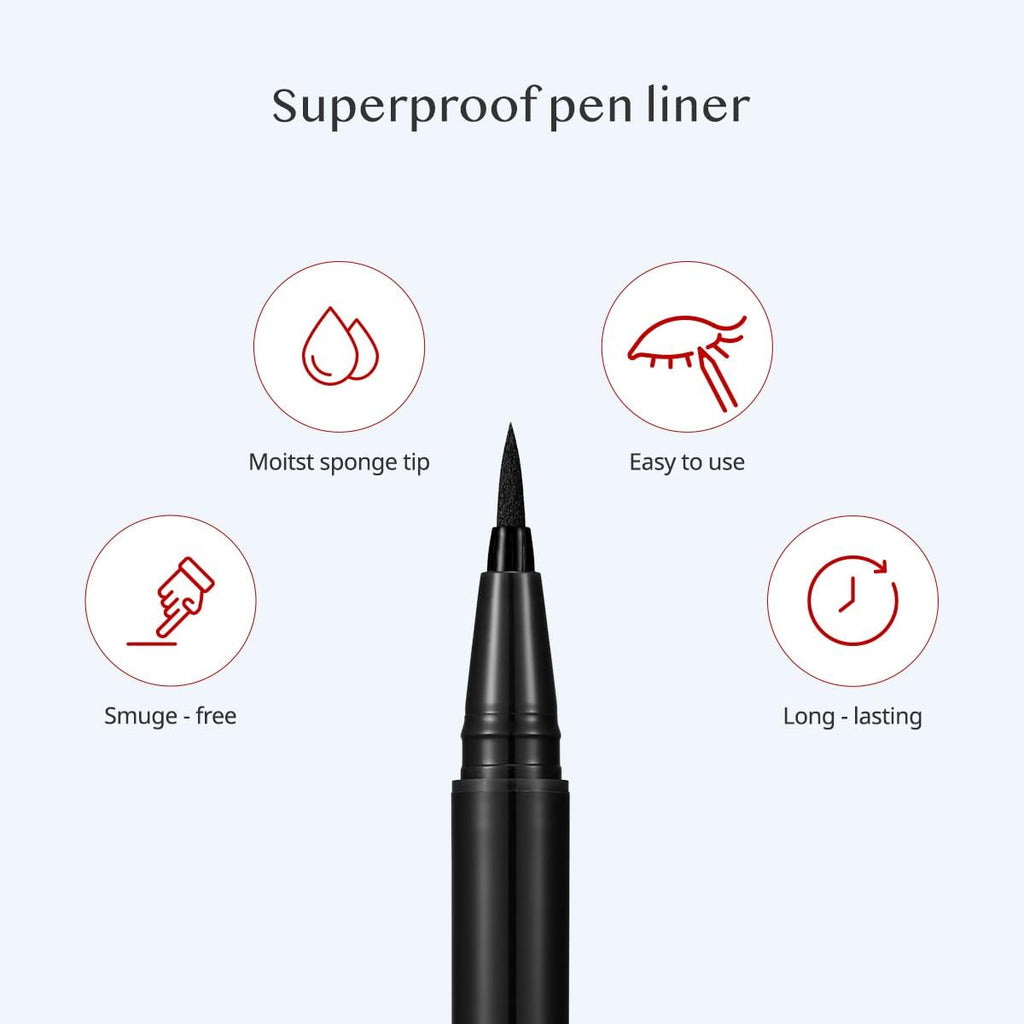 CLIO PROFESSIONAL Superproof Pen Liquid Eyeliner – Precision Tip, Smudge-Resistant, Long-Lasting Color (002 Brown NEW)