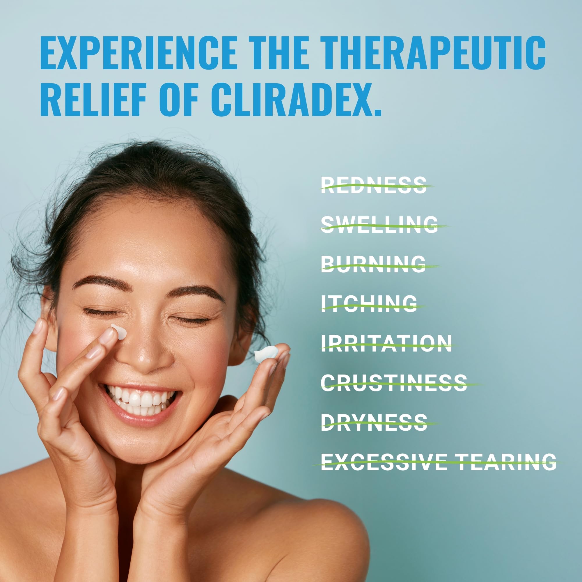 Cliradex Foam - Gentle Eyelid Cleanser & Eyelash Conditioner | Safe Daily Eyelid Hygiene - 1.5oz, 4-Terpineol Formula