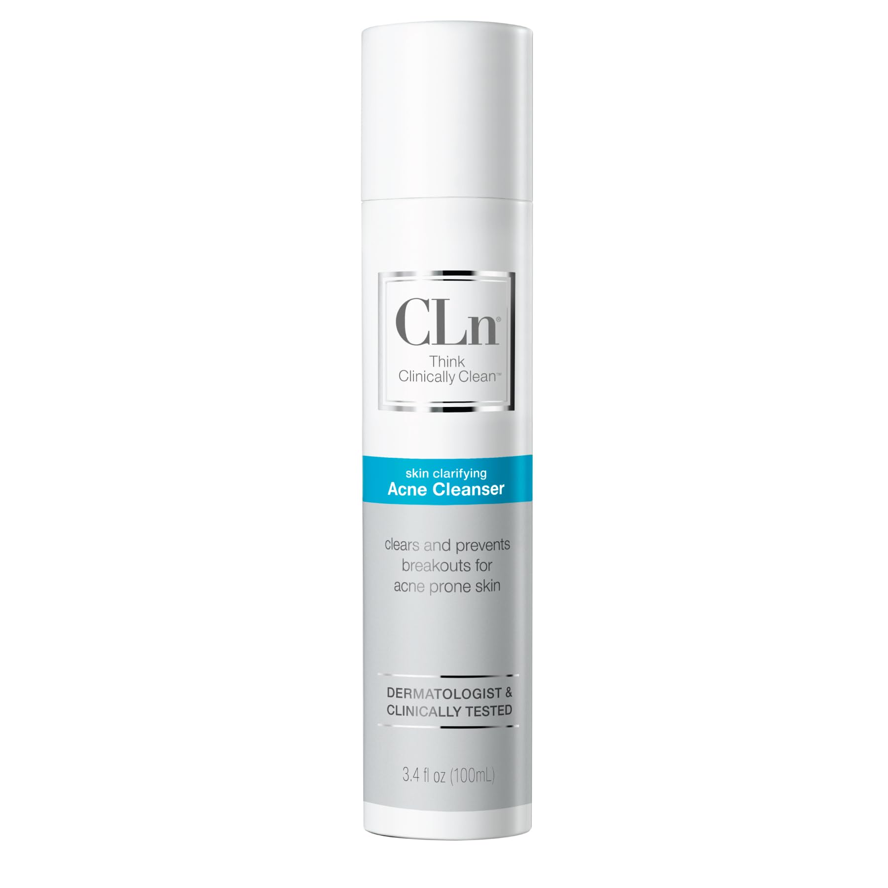 CLn® Acne Cleanser with 0.5% Salicylic Acid — Oil-Free, Fragrance-Free, 3.4 fl oz