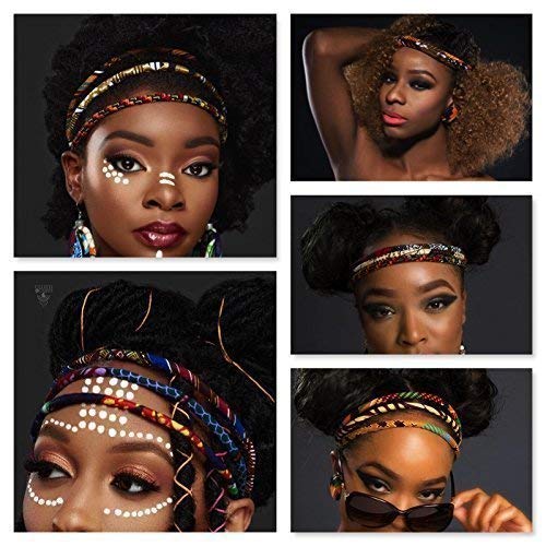 Cloth & Cord African Headband - Kente 3-Strand Ankara Print (Red, Black, Green) Afrocentric