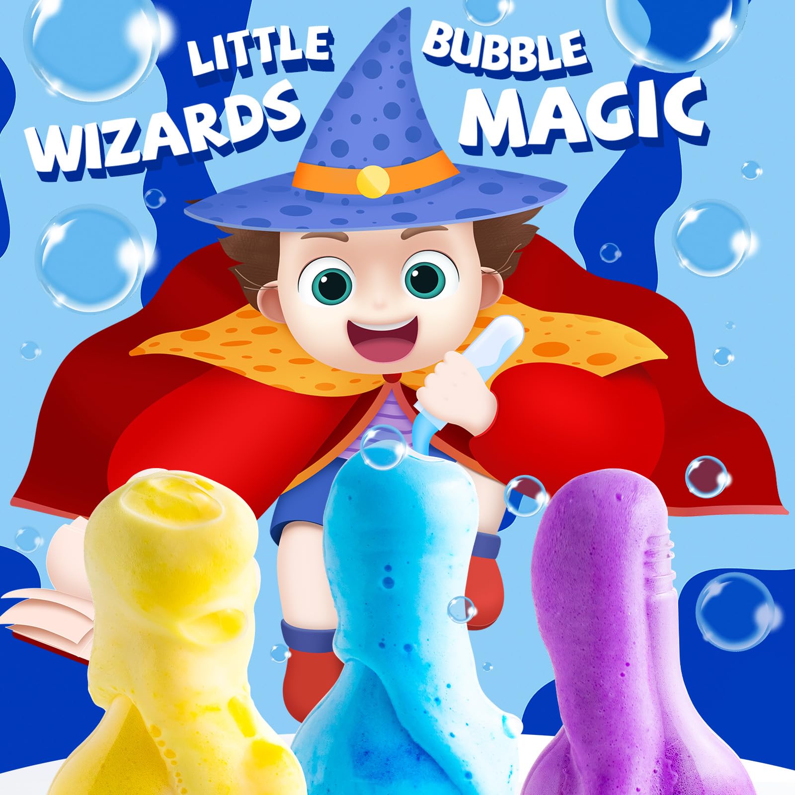 CLOUQUAR Kids Bath Bomb Potions — Non-Toxic Fizzy Bubble Bath, 6-Pack