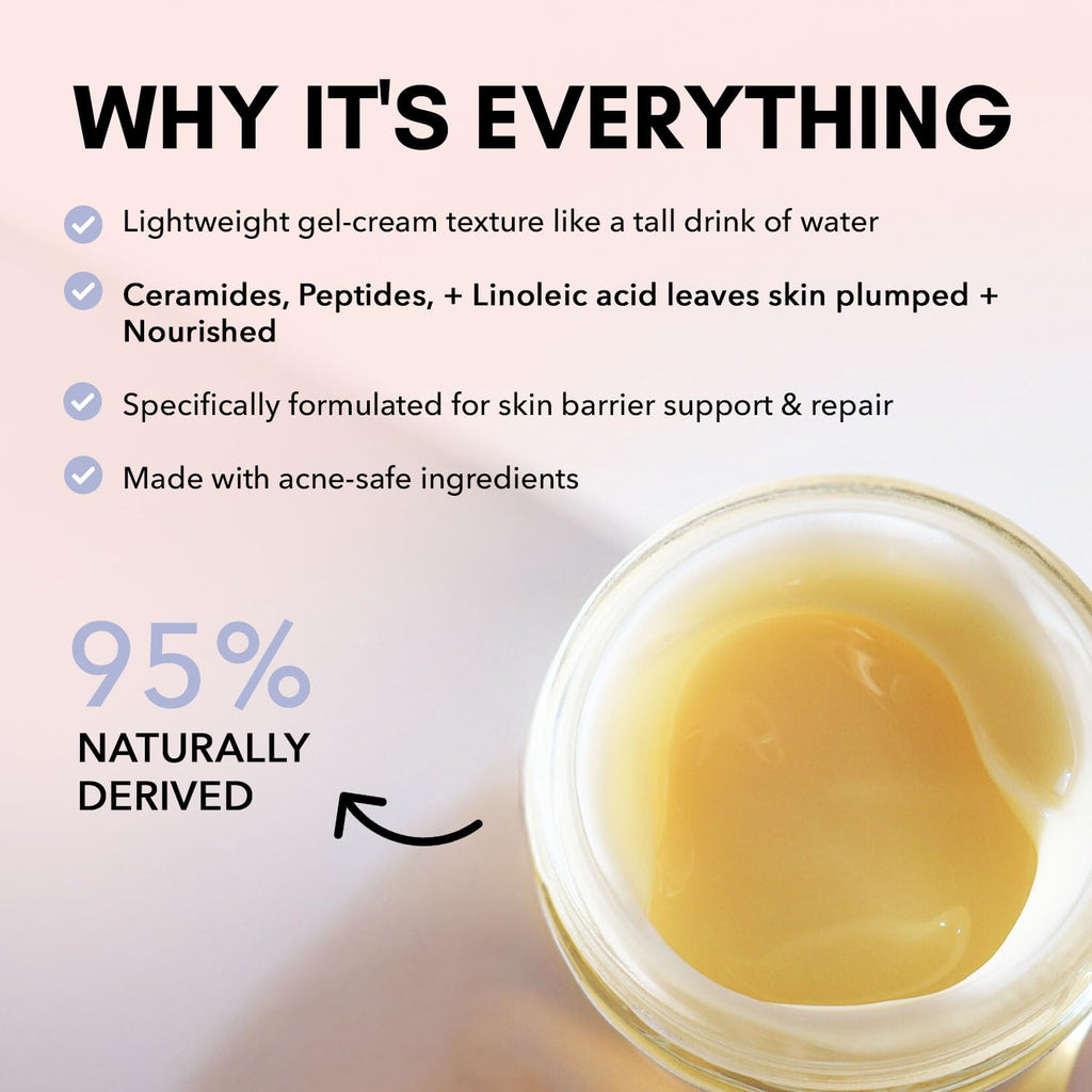 Clover Balancing Water Balm | Lightweight Gel-Cream for Sensitive Skin | Ceramides, Peptides & Linoleic Acid | Vegan & Cruelty-Free 60 ml