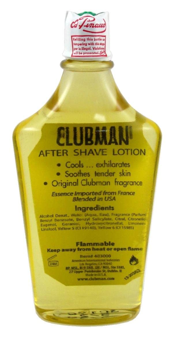 Clubman After Shave Lotion 6 oz (177 ml) – 2 Pack | Cooling, Bold Masculine Scent