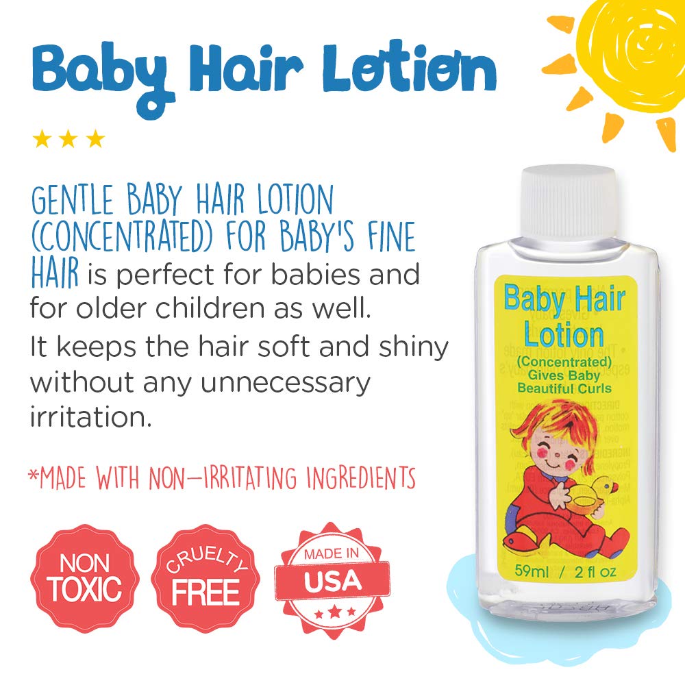 Clubman Gentle Baby Hair Lotion (Concentrated) - 3 Pack, 2 oz Each
