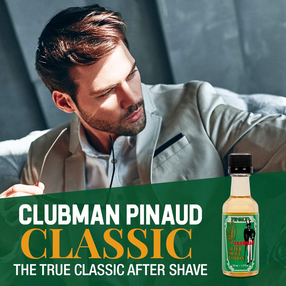 Clubman Pinaud After Shave Lotion – Soothes Skin After Shaving with Masculine Barbershop Scent (2 x 1.7 fl oz)