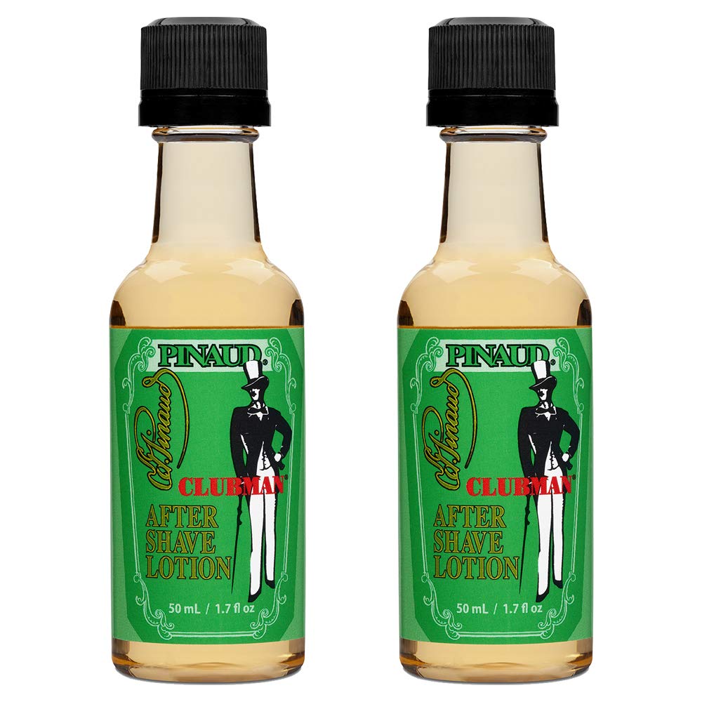 Clubman Pinaud After Shave Lotion – Soothes Skin After Shaving with Masculine Barbershop Scent (2 x 1.7 fl oz)