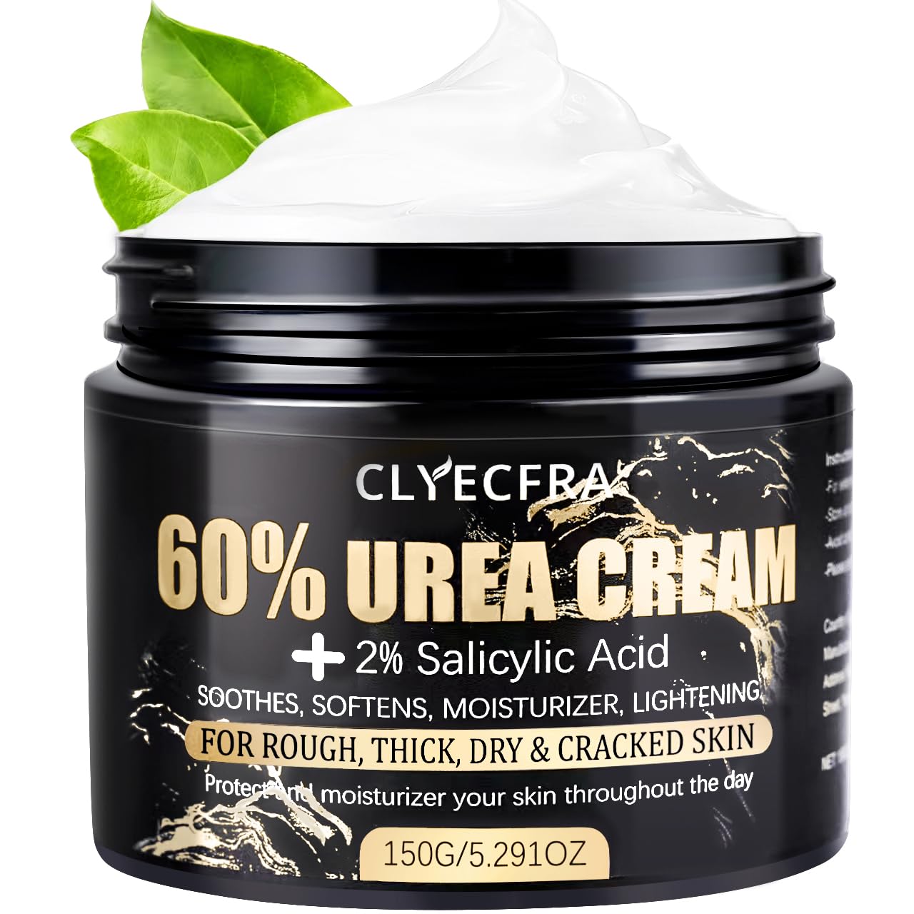 Clyecfra 60% Urea Cream with 2% Salicylic Acid | Deep Hydration for Dry, Rough Skin (150g)