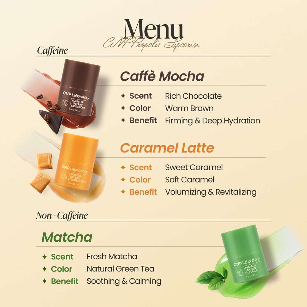 CNP Café Lip Butter - Propolis Lipcerin 06 Caramel Latte | 12-Hour Hydration Lip Balm & Overnight Mask