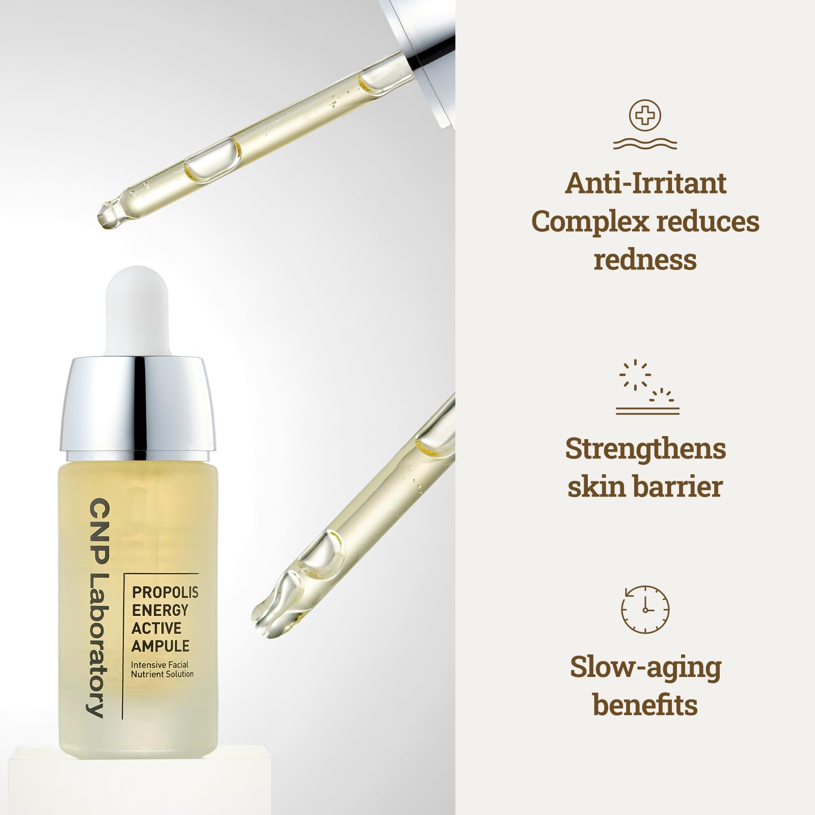 CNP Honey Glow Serum - Propolis Hyaluronic Acid & Centella for Sensitive Skin | Korean Skincare (1.18 fl oz / 35 ml)