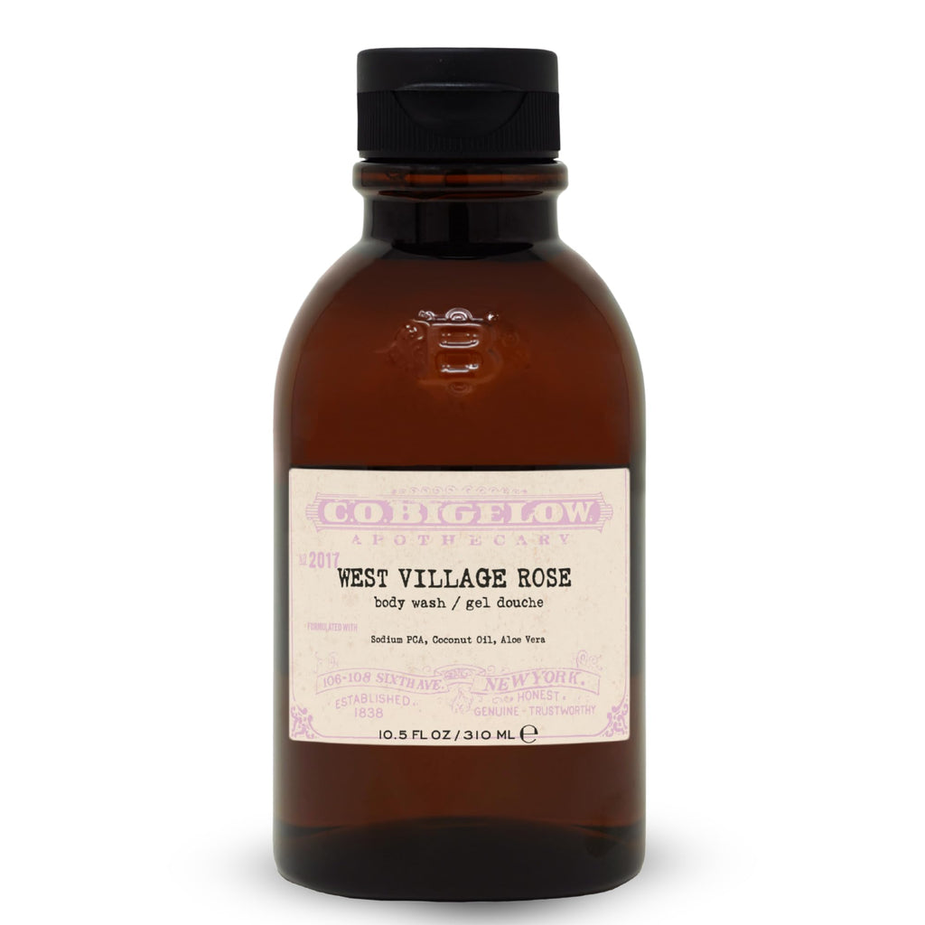 C.O. Bigelow West Village Rose Body Wash — Moisturizing Formula with Coconut Oil & Aloe Vera, 10.5 fl oz
