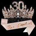 COCIDE 30th Birthday Sashes, Crowns & Decorations – Sash, Tiaras Set for Women & Girls