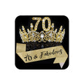 COCIDE 70th Birthday Sashes, Crowns & Decorations – Glitter Sash + Crystal Tiara Set