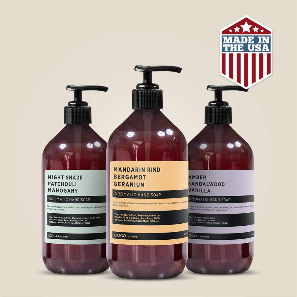 COCO by Stone 16oz Hand Soap – Citrus, Lemongrass & Jasmine Inspired by The W Hotel | Bright Castile Cleanser