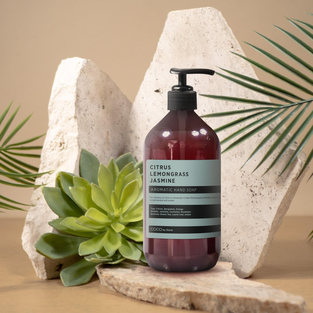 COCO by Stone 16oz Hand Soap – Citrus, Lemongrass & Jasmine Inspired by The W Hotel | Bright Castile Cleanser