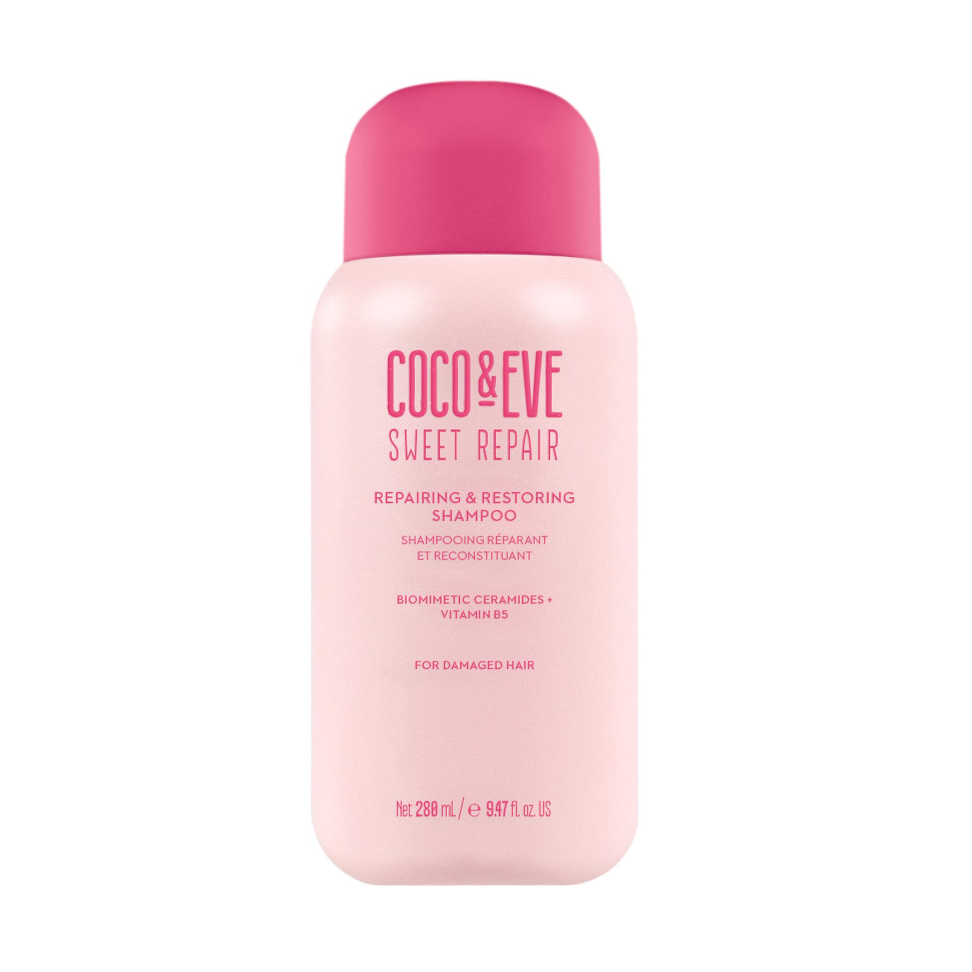 Coco & Eve Repairing & Restoring Shampoo for Damaged, Color-Treated Hair | Biomimetic Ceramides & Vitamin B5 | 9.47 Fl Oz