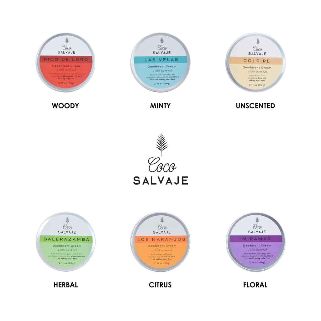 COCO SALVAJE Natural Deodorant for Women & Men | Aluminum-Free, Vegan & Hypoallergenic | Lemongrass 2.11oz