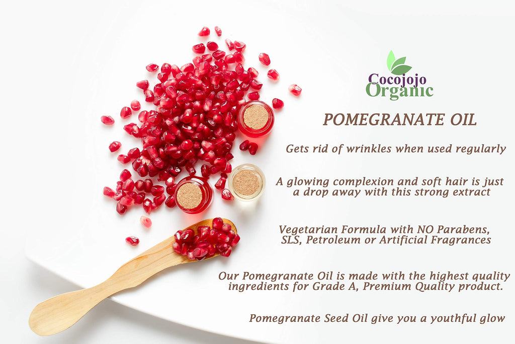 Cocojojo Pomegranate Oil – 100% Pure Seed Oil, Cold-Pressed, 32 oz (Premium Grade)
