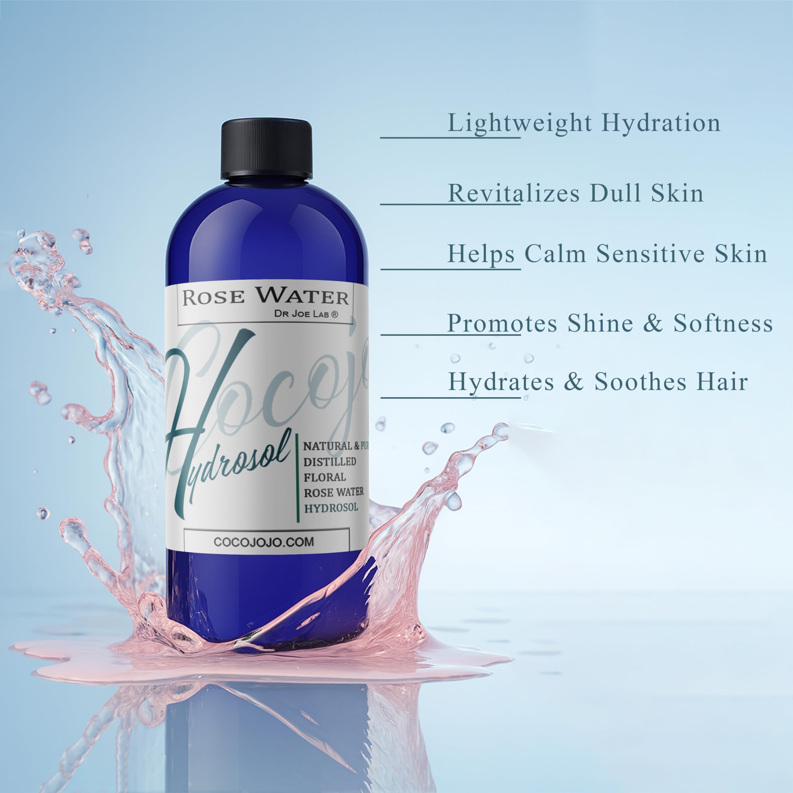 Rose Hydrosol Water Spray Toner 32 oz | Cocojojo – Alcohol-Free Hydration for All Skin Types