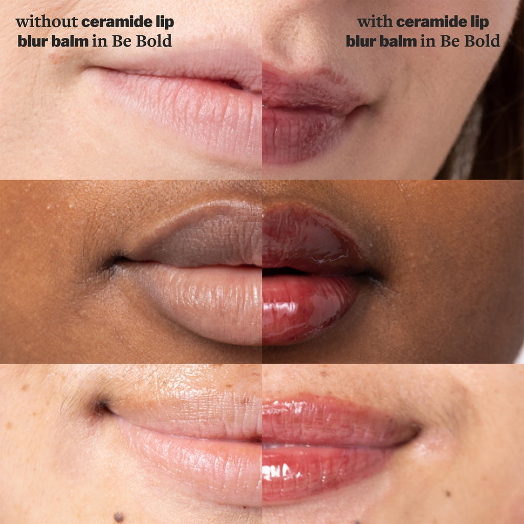 Cocokind Ceramide Lip Blur Balm Be Bold Burgundy | Hydrating Lip Balm with Ceramides & Peptides (3 Pack)