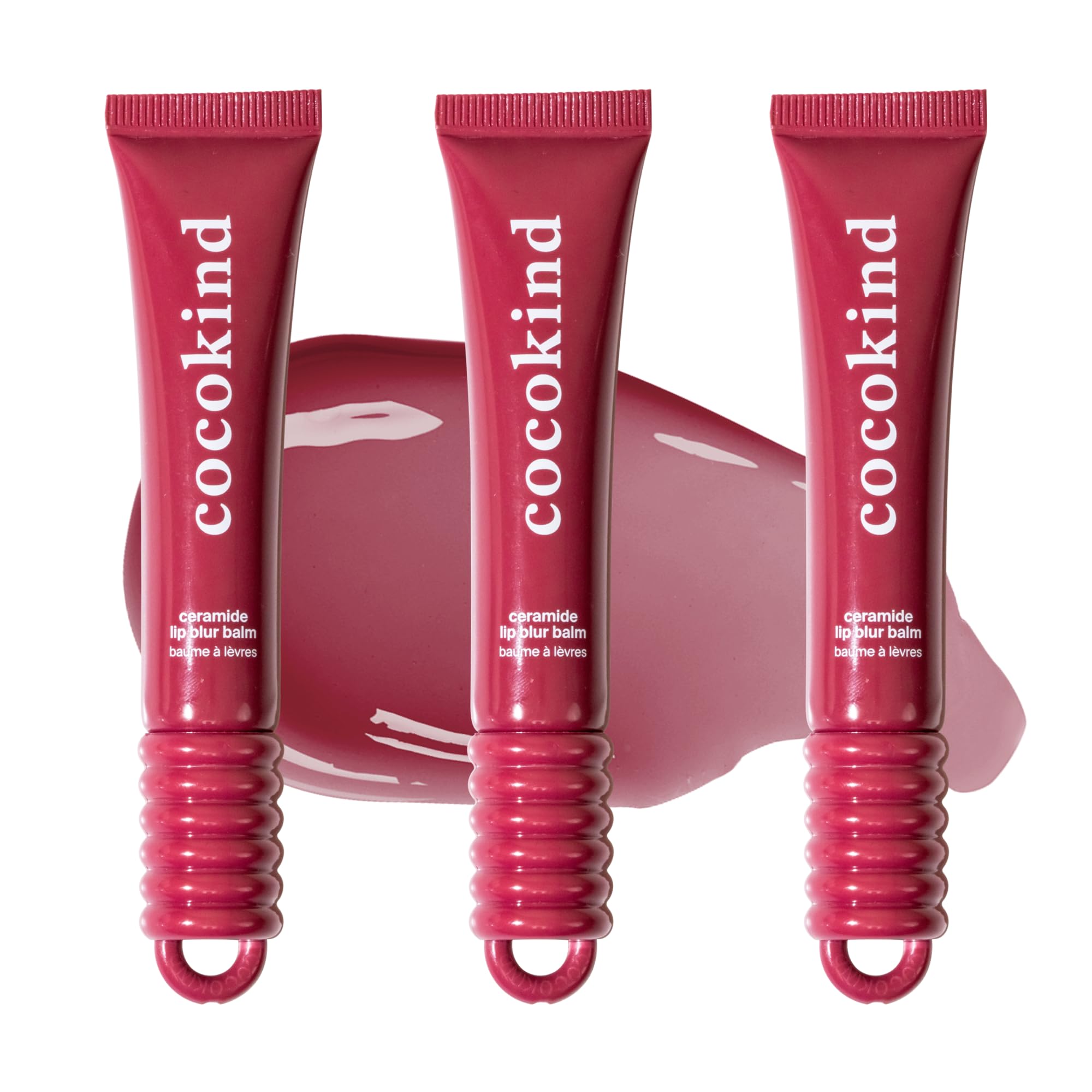 Cocokind Ceramide Lip Blur Balm Be Bold Burgundy | Hydrating Lip Balm with Ceramides & Peptides (3 Pack)