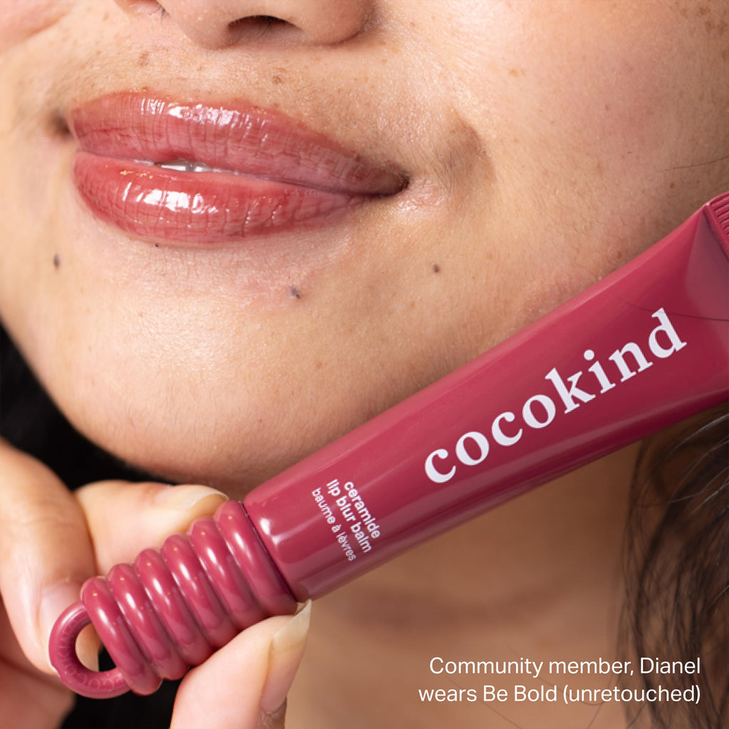 Cocokind Ceramide Lip Blur Balm Be Bold Burgundy | Hydrating Lip Balm with Ceramides & Peptides (3 Pack)