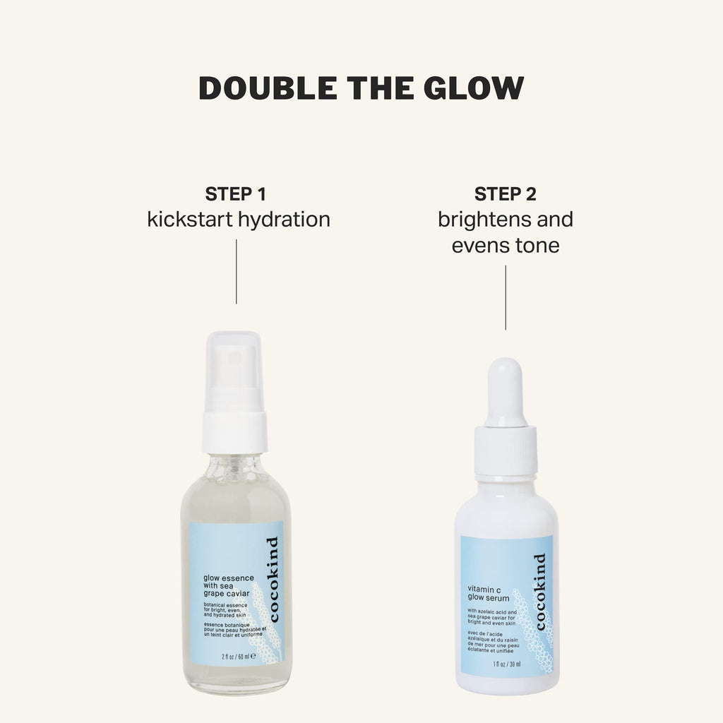 Cocokind Vitamin C Glow Serum with Azelaic Acid & Sea Grape Caviar for Bright, Even Skin | 1 fl oz