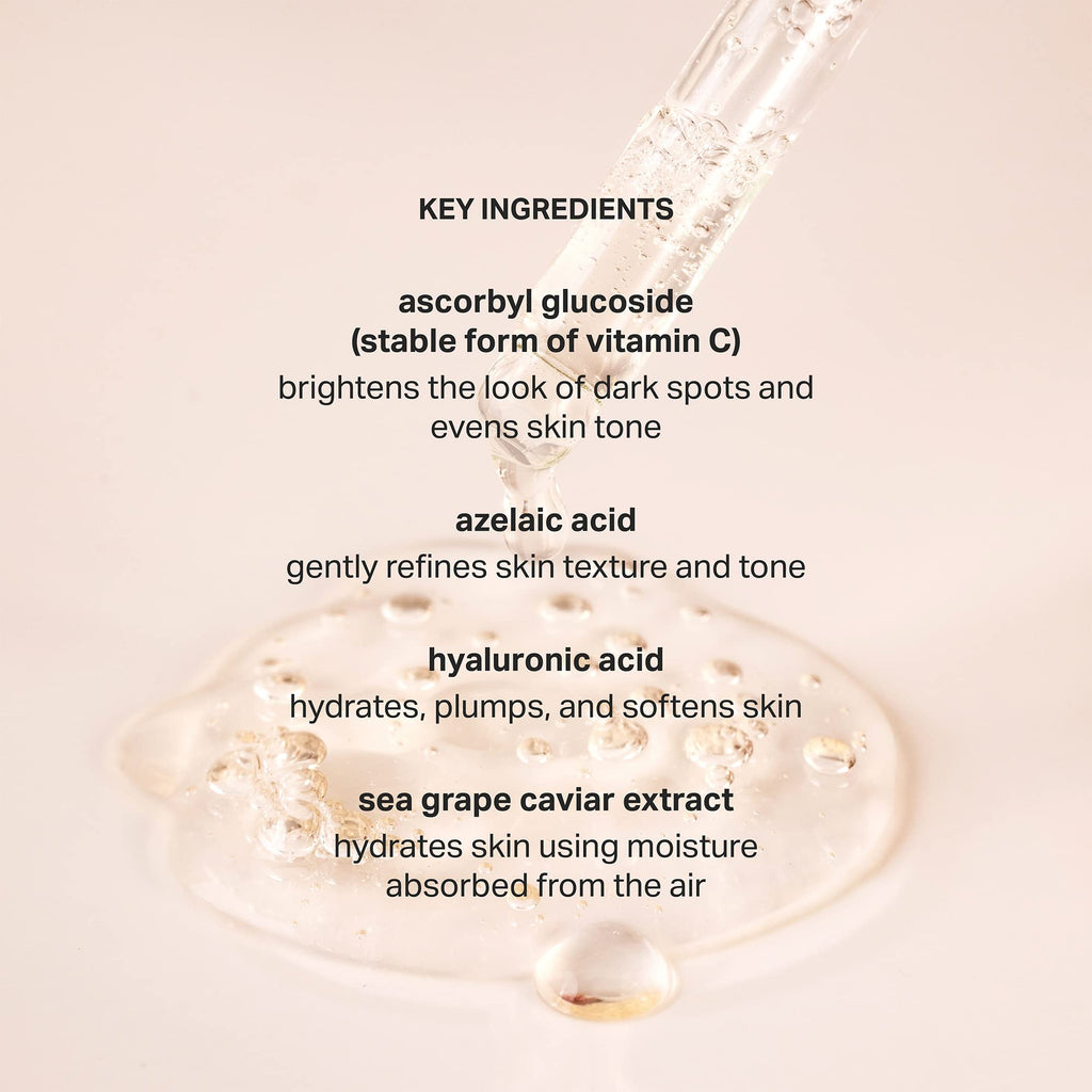Cocokind Vitamin C Glow Serum with Azelaic Acid & Sea Grape Caviar for Bright, Even Skin | 1 fl oz